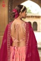 Pink Silk Embroidered Lehenga Choli with Dupatta
