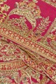 Pink Art silk Wedding Saree with Zari,thread,embroidered