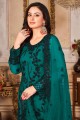 Rama  Embroidered Palazzo Suit in Net
