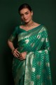 Green Saree in Silk Weaving
