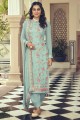 Faux georgette Pista  Pakistani Suit in Printed