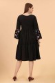 Embroidered Indo Western in Black Rayon