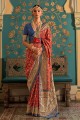 Red Weaving Saree in Patola silk