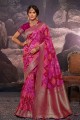 viscose Rani Saree in Weaving,digital print