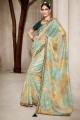 Silk Saree in Multicolor with Resham,zari,printed