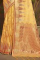 Yellow Weaving Saree in Silk