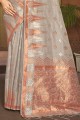Silk Saree in Weaving Grey