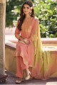 Silk Salwar Kameez in Pink with Digital print