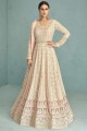 Georgette Lehenga Suit in Pink with Embroidered