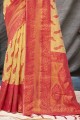 Organza Saree in Pink with Weaving