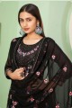 Georgette Embroidered Black Pakistani Suit with Dupatta