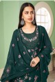 Green Georgette Embroidered Pakistani Suit with Dupatta