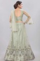 Lehenga Choli in Olive  Net with Embroidered