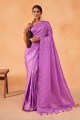 Purple Silk Saree in Weaving