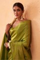 Silk Saree in Weaving Green with Blouse