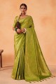 Silk Saree in Weaving Green with Blouse