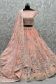 Cotton Party Lehenga Choli with Stone with moti in Pink
