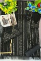 Embroidered Faux georgette Pakistani Suit in Black with Dupatta