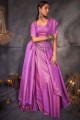 Silk Saree in Weaving Purple with Blouse