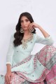 Georgette Palazzo Suit in Sky blue with Embroidered