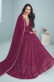 Purple Faux georgette Embroidered Anarkali Suit with Dupatta