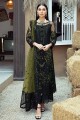 Eid Palazzo Suit in Black Embroidered Faux georgette