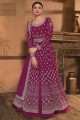 Anarkali Suit Pink with Embroidered Georgette