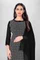 Black Embroidered Georgette Salwar Kameez