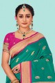 Silk Saree with Weaving in Teal
