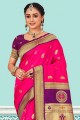 Silk Weaving Magenta Saree with Blouse