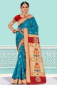 Sky blue Weaving Saree in Silk