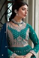 Georgette Eid Lehenga Suit in Rama  with Embroidered