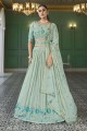 Georgette Lehenga Choli in Pista  with Embroidered