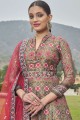 Digital print Silk Gown Dress in Mehndi
