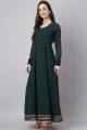 Georgette Gown Dress in Green