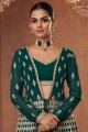 Faux georgette Green Wedding Lehenga Choli in Embroidered