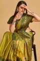 Weaving Silk Green Banarasi Saree with Blouse