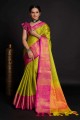 Green Silk Saree in Weaving