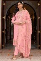 Pink Georgette Salwar Kameez with Embroidered