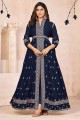Anarkali Suit in Blue Georgette with Embroidered