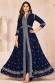 Anarkali Suit in Blue Georgette with Embroidered