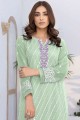 Green Georgette Pakistani Suit with Embroidered