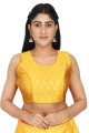 Banarasi silk Lehenga Choli in Yellow with Weaving
