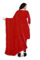 Red Salwar Kameez in Cotton with Embroidered