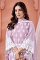 Embroidered Organza Pakistani Suit in Pink
