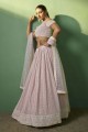 Lehenga Choli in Pink Georgette with Embroidered