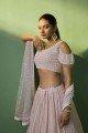 Lehenga Choli in Pink Georgette with Embroidered