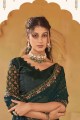 Saree in Green Art silk with Embroidered