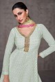 Anarkali Suit in Sky blue Georgette with Embroidered