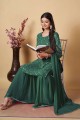 Mint green  Embroidered Georgette Palazzo Suit
